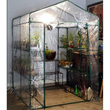 Greenhouse - Walk in Greenhouse with 8 Sturdy Shelves and PVC Cover for Indoor or Outdoor Use - 56 x 56 x 76-Inch Green House by Home-Complete Home-Complete