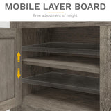 DWVO Farmhouse TV Stand for 75 Inch TV, Entertainment Center with Storage Cabinets, Media Console, TV Table with Drawers, TV Stands for Living Room, Grey Oak DWVO