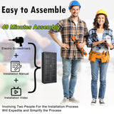 UNICOLY Storage Cabinet with Doors and Shelves, Display Cabinet with Glass Doors, Pantry Cabinet, Curio Cabinet with Locking Doors, Metal Storage Cabinet for Office,Kitchen,Living Room 71” H Black UNICOLY