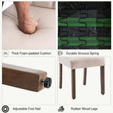 Tufted Upholstered Parsons Dining Chair Set Fabric Diner Accent Stylish Modern Kitchen Living Room with Button Sturdy Solid Wood Legs SNUGWAY