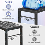 Murago 39 Inch Black Counter Height Bar Table with Composite Top and Built-in Bottle Opener Murago