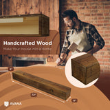 Avana Fireplace Mantel - Wall-Mounted Mantles for Over Fireplace - Farmhouse Fireplace Mantle Shelves - Handcrafted Wood Fireplace Mantels - Floating Fireplace Mantel 72 X 8 X 5 - Rustic Traditional Avana