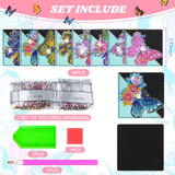Ireer 8 Pcs Diamond Art Bookmark Kit Butterfly Diamond Painting Bookmark DIY Corner Book Marks for Kid Adult Book Lover Graduation Birthday Wedding Crafts Supplies, 8 Styles Ireer