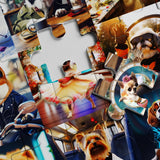 Working Dog Puzzles 1000 Pieces for Adults, Animal Jigsaw Puzzle Charming Dogs, Funny Puppy Bulldog Jigsaw Puzzle Family Collage Puzzles for Home Decoration BBOLDIN