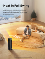 Dreo Space Heater, 1500W PTC Ceramic Heaters for Indoor Use with Remote, 70° Oscillation, 1-12H Timer, Electric Heaters with Thermostat, Fast and Safe Portable Heater for Office, Bedroom, Large Room Dreo