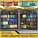WOZBUD 47.8" W Heavy Duty Garage Shelving 3000LBS Storage Shelves, Adjustable 5-Tier Storage Rack, Metal Shelves for Garage/Warehouse/Basement, 47.8" W x 19.8" D x 72" H, 2 Pack WOZBUD