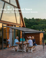 GarveeLife 12' x 16' Lean to Gazebo, Hardtop Wall Pergola with Polycarbonate Roof, Aluminum Frame Mounted Gazebo for Lawn Patio Deck Yard and Party Garveelife