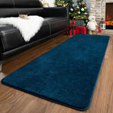Przemy Washable Runner Rug for Bedroom Living Room, 2x6 Feet Navy Blue Memory Foam Hallway Rugs, Super Soft Modern Indoor Carpet for Bedside Kids Room Boys Girls Dorm Nursery Decor Mat Przemy