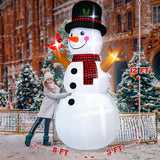 12FT Christmas Snowman Inflatables, Huge Blow Up Snowman Inflatables Decor, Lighted Christmas Outdoor Inflatable Decorations, Xmas Inflatables Snowman for Lawn Yard Holiday Party Melisheer