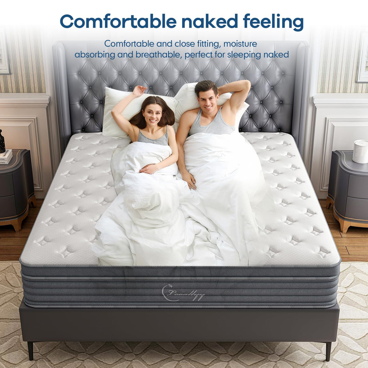 Looallyy 12 inch Queen Mattress, Mixed Memory Foam Box Mattress, Independent Bagged Spring, Sports Isolation, deep Sleep Looallyy