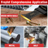 49pcs Titanium Oscillating Tool Blades High-Carbon Steel Multitool Blades, Universal Multi Tool Blades Kits for Metal Wood Cutting, Fit Dewalt Bosch Milwaukee Ryobi Rockwell Fein Makita FROYLOTㅤ