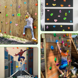 TOPNEW 32 Rock Climbing Holds Multi Size for Kids, Adult Rock Wall Holds Climbing Rock Wall Grips for Indoor and Outdoor Playground Play Set - Includes 2 Inch Mounting Hardware TOPNEW