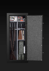 Fortress 24-Gun Fireproof Safe with Combination Lock, Black FORTRESS