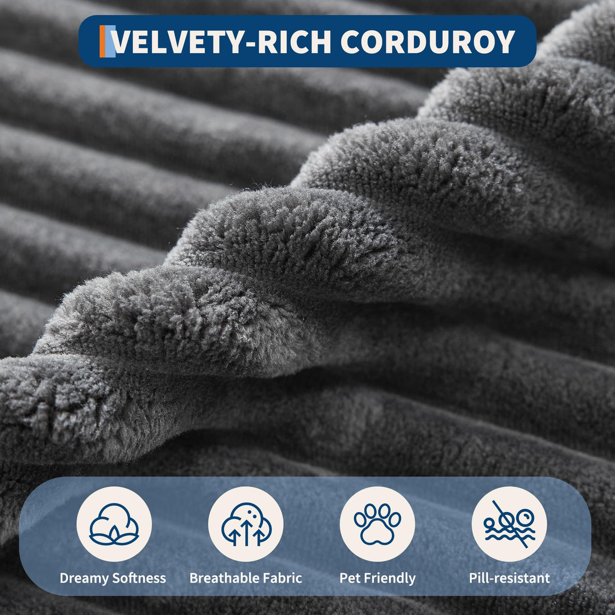 54.3"W Oversized Chaise Lounge Chair Indoor, Boneless Corduroy Sleeper Sofa Bed with 4 Pillows, Armrests, Comfy Fluffy Reading Couch, No Assembly Required Cloud Sofa for Living Room, Bedroom, Office GarveeHome