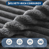 54.3"W Oversized Chaise Lounge Chair Indoor, Boneless Corduroy Sleeper Sofa Bed with 4 Pillows, Armrests, Comfy Fluffy Reading Couch, No Assembly Required Cloud Sofa for Living Room, Bedroom, Office GarveeHome