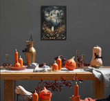 Halloween Whimsical Ghost Paint by Number Kit, 16x20inch Moonlit Forest Floral Meadow DIY Painting for Adults and Kids Art Craft Supplies Frameless Generic