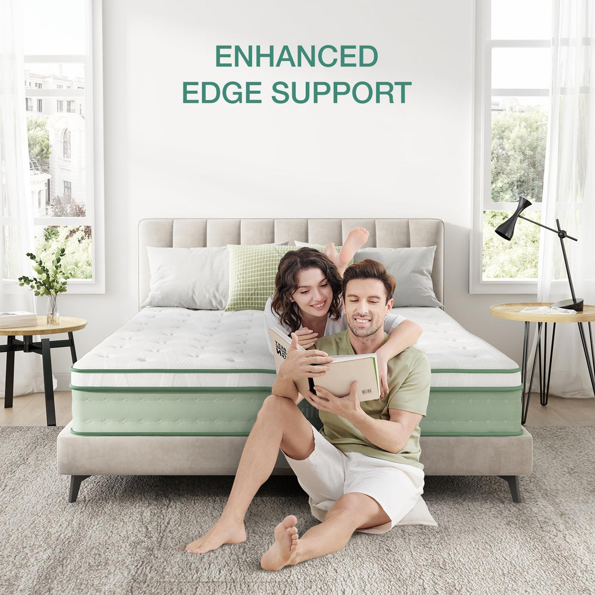 Novilla 10 Inch King Size Mattress, Medium Firm Hybrid Mattress with Certified Safe Foam & Individually Wrapped Pocket Coils Innerspring for Cozy Sleep, Motion Isolation Novilla