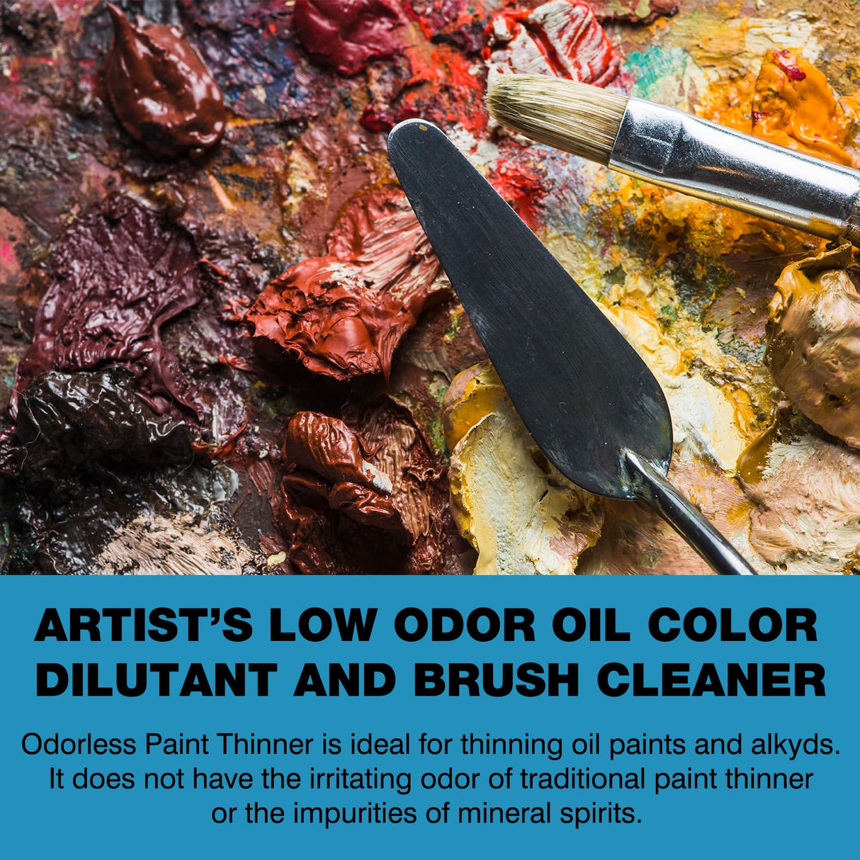 Odorless Paint Thinner for Oil Painting - Oil Painting Supplies for Thinning Oils, Artists, Professionals - 3.4oz LIIZOUSUDA