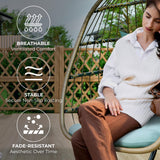 Econohome Hanging Egg Chair with Stand - Indoor/Outdoor Swing Hammock Chair with Plush, Washable Cushions, 350LBS Capacity, Ideal for Relaxation in Bedrooms, Balconies, Gardens, and Patios EconoHome