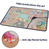 Tektalk Jigsaw Puzzle Board with Puzzle Dustproof Cover Up to 1500 Pieces (Khaki) Tektalk