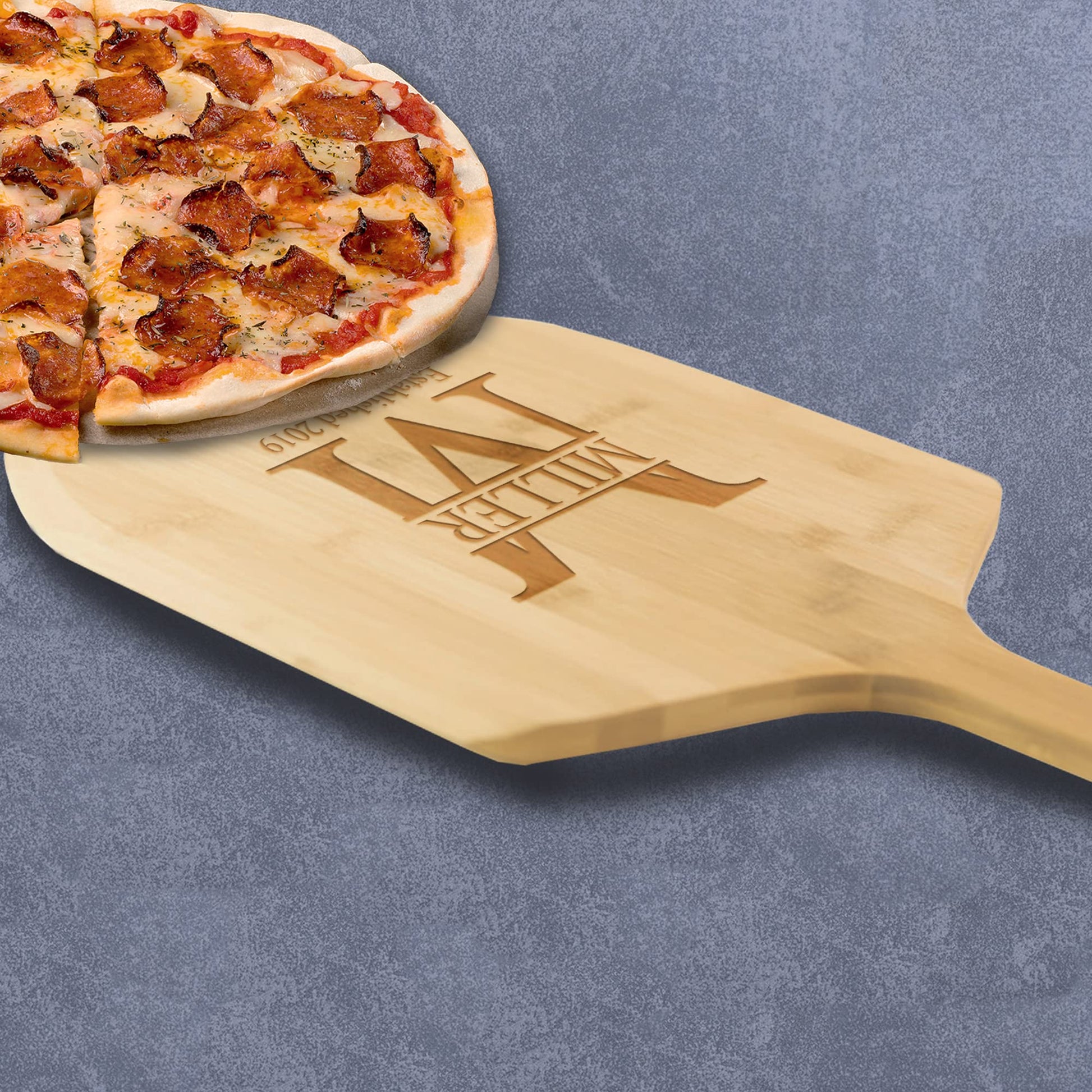 Sofia's Findings Personalized Pizza Paddle | Bamboo Wood Paddle Board - Miller Design - WoodArtSupply