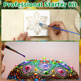 Weysat Mandala Rock Painting Kit Mandala Dotting Tools Kit Include Large Wooden Rocks Stencils Dot Tools Palettes Acrylic Paints Brush Bags for Adults Art DIY Crafts Gift Home Decor Supplies Weysat