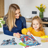 GDYEEH DIY 5D Flowers Butterfly Diamond Art Kits, Round Full Drill Fantasy Diamond Painting Picture, Dreamcatcher Painting by Numbers Art Kits for Adults Beginners Home Wall Decor 12x16 inch GDYEEH