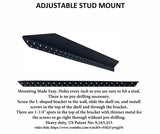 Joel's Antiques - 60 Inch Wooden Floating Shelves for Wall - Made of Natural Wood - Long Heavy Duty Rustic Fireplace Mantel & Book Shelf - Perfect for Living Room - Black 60x8x2 in joelsantiques