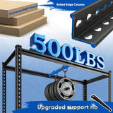 DurayLoly 40" W Garage Shelving, 4 Tier Storage Shelves Load 2000 lbs, Adjustable Garage Shelves, Metal Shelving Unit for Warehouse, Basement, Pantry, 40" Wx 16" D x 60" H, Black DurayLoly