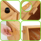 AMBIRD Bamboo Bread Box keep The Bread Fresh For Kitchen Counter-Large Capacity Wooden Bread Storage Container Farmhouse Bread Box with Window Bread Holder AMBIRD