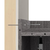 Bestar Nebula 65W Queen Murphy Bed in Bark Gray, Sleeping Arrangement for Multipurpose Room Bestar