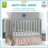 Dream On Me 2 in 1 Folding Portable Crib in Cool Grey, Greenguard Gold Certified , 40x26x38 Inch (Pack of 1) Dream On Me
