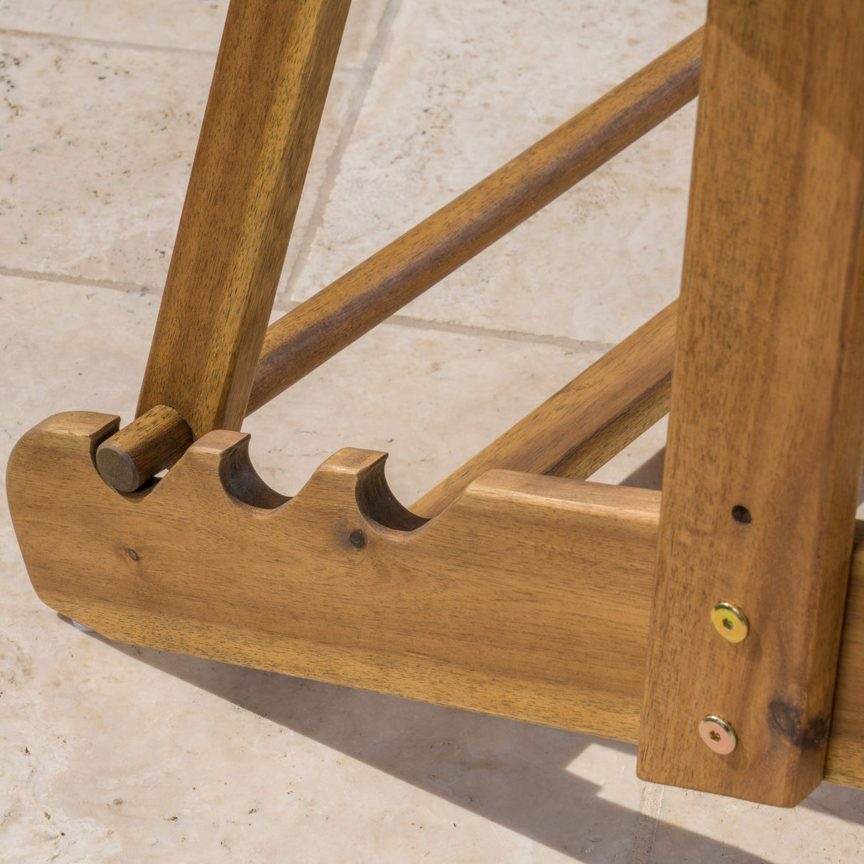 GDFStudio Outdoor Reclining Wood Adirondack Chair with Footrest (2, Natural Stained) GDFStudio