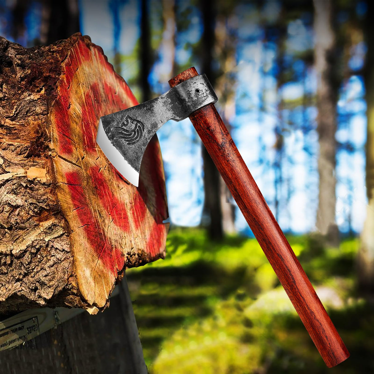 NEDFOSS Vikings Throwing Axes, 2 Pack of 16 Inches Throwing Axe Set with 1065 High Carbon Steel & Wooden Handle. Perfect for Axe Throwing Game, Recreation, Competition & Great Gift for Men NedFoss