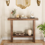 LIFECHOVY Farmhouse Wood Entryway Table Narrow Console Tables with Storage Behind The Couch Sofa, Entrance Side Table for Hallway, Living Room, Foyer, Rustic Brown LIFECHOVY