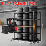 FOGQUEEN 2800LBS Heavy Duty Garage Shelving, 47.2"W Adjustable Garage Storage Shelves, 5 Tier Industrial Utility Shelf Storage Racks, Metal Shlefs for Storage Shelving Units, 47.25"W x 19.7"D x 72"H FogQueen