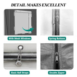 GARTOO Upgrade 11.5'x19.5' Heavy Duty Carport - Extra Large Outdoor Shelter with Roll-up Ventilated Windows & Side Doors, Portable Garage for Car Boat Truck Auto Motorcycle Outdoor Events Party, Gray GARTOO