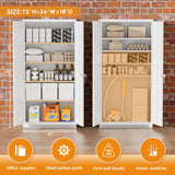 Greenvelly Metal Garage Storage Cabinet,72" H Steel Lockable Storage Cabinet with 2 Doors and 4 Adjustable Shelves,Tall Metal Cabinet Locking File Cabinet for Office,Home, Garage, Gym, School Greenvelly