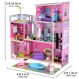 KidKraft Uptown Wooden Modern Dollhouse with Lights & Sounds, Pool and 36 Accessories KidKraft