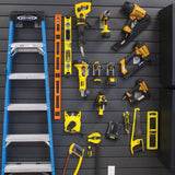 Proslat Garage Storage PVC Slatwall Panels - 2 Packs of 8 ft. x 4 ft. Sections (20 Single slats which Make up 64 sq.ft Once Installed) (Charcoal) (Dark Gray) PROSLAT