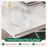 Huuger L Shaped Desk, 47 Inches Computer Desk with Reversible Storage Shelves, Gaming Desk, Corner Desk Home Office Desks, Writing Desk Study Desk with Metal Frame, White Huuger