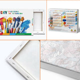 JOOZ Paint by Numbers Kit for Adults with Frame, Flower Paint by Number with Easel, DIY Floral Oil Painting by Numbers, Easy Adult Paint by Number Kits on Canvas for Home Wall Decor 8x12 Inch JOOZ