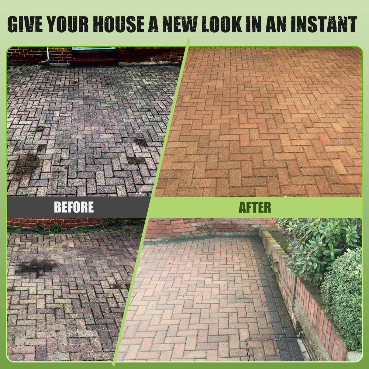 Electric Pressure Washer - GUIFIN Portable Power Washer with Soap-Adjustable Tank, Steel Spray Wand, 4 Pressure Tips, 6.6 FT Inlet & 23 FT Outlet Hose, 3800PSI & 2.4GPM, for Patio/Car/Driveway/Fence GUIFIN