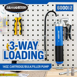 High Performance Heavy Duty Pistol Grip Grease Gun - Extra-Long 27 inch Heavy Duty Reinforced Flex Hose STEINBRÜCKE