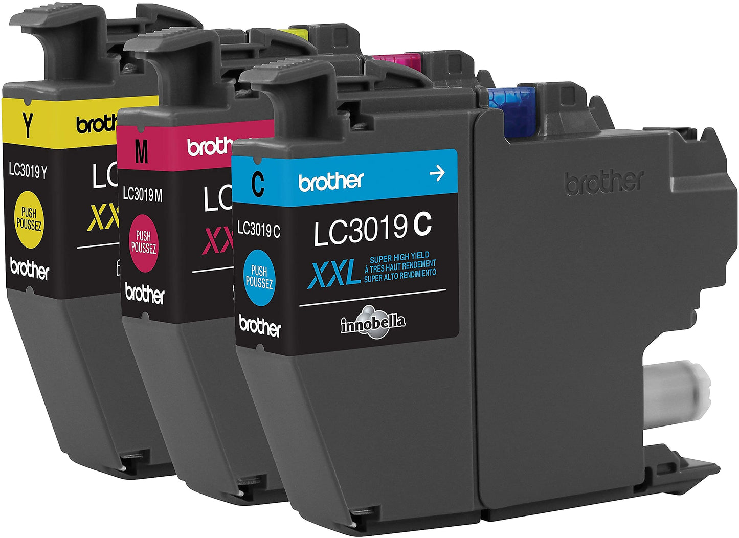 Brother Printer LC30193PK Super High Yield XXL 3 Pack Ink Cartridges- 1 Ea: Cyan/Magenta/Yellow Ink