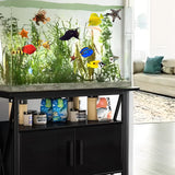 URFORESTIC 20-29 Gallon Fish Tank Stand Aquarium Stand,Metal Frame with Wooden Cabinet Storage,X-Shape 500LBS Capacity URFORESTIC