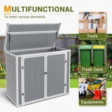 Outdoor Storage Shed for Backyard Garden Horizontal Portable Utility Deck Box and Cabinet for Tools, Equipment, Garbage(4.5' x 2.5') UDPATIO