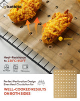 Katbite Air Fryer Parchment Paper Liners 180cs Airfryer Liners Disposable 9x11 Inch Perforated Parchment Paper Sheets Basket Liner Accessories For Toaster oven,Air Fryer, Fit Cuisinart, Ninja Foodi katbite