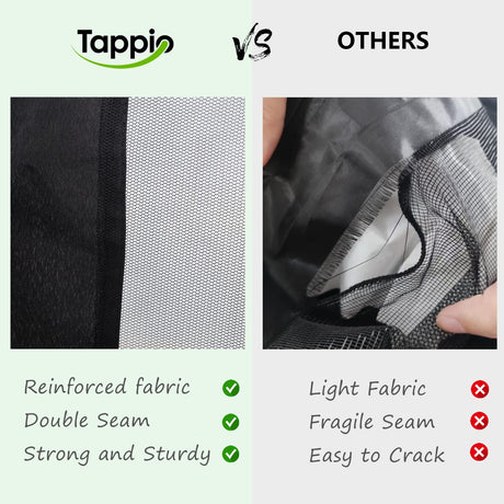 Mosquito Net with Zipper for Outdoor Camping Mosquito Net DIY Canopy Screen Wall Outdoor Mosquito Net for 10 x 10 Patio Gazebo and Tent Tappio