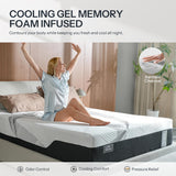 14 Inch Hybrid Mattress Queen Size, Cooling Hybrid Mattress Made in USA, 3-Zone Individual Pocket Spring Mattresses Supportive & Pressure Relief, Lyocell Cover& Bamboo Charcoal Memory Foam Mattress Life Balance